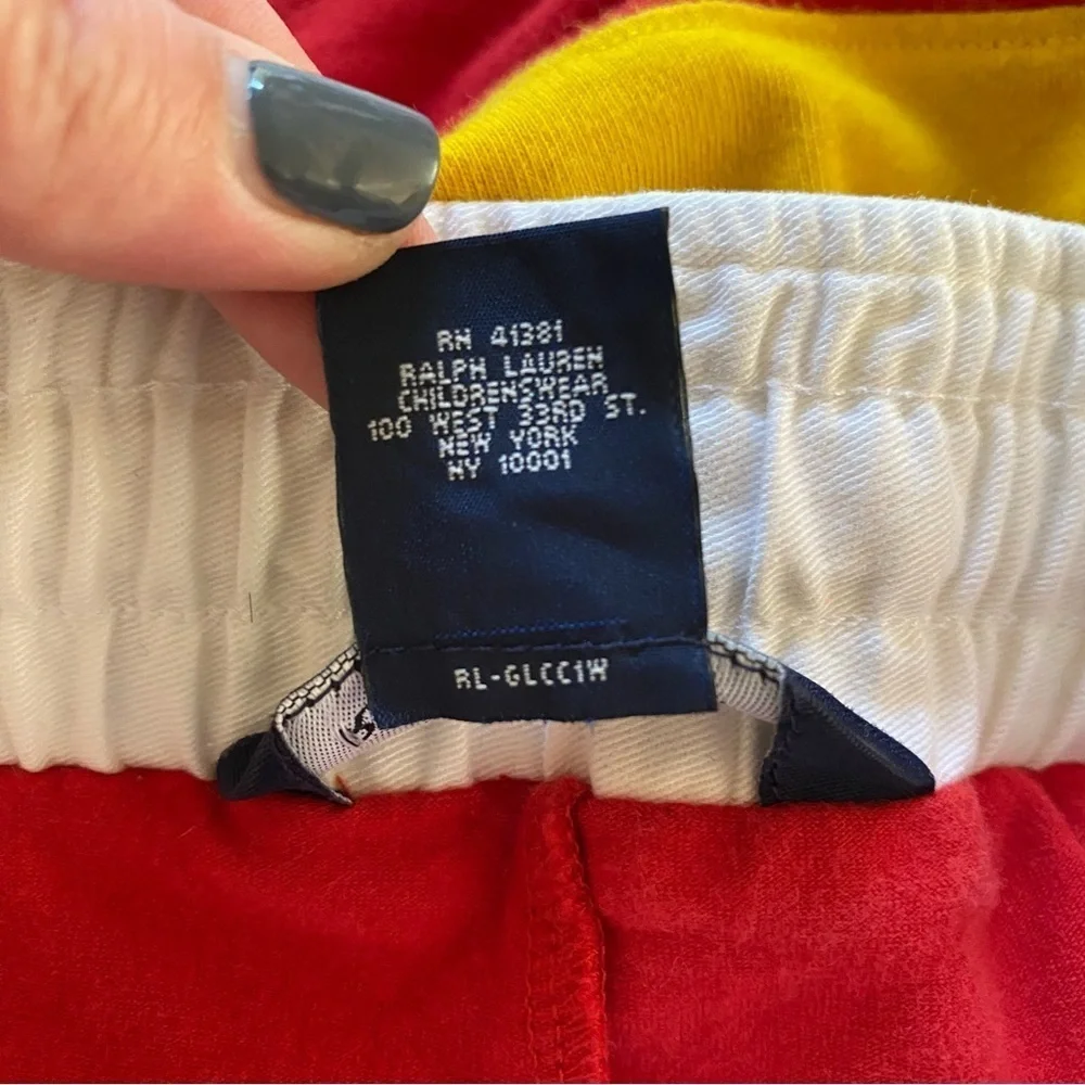 Ralph Lauren Sailing Yacht Club Yellow Red Rugby Stripe Skort Skirt